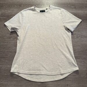 Five Four Shirt Mens Large Beige Waffle Thermal Knit Short Sleeve Tee Casual